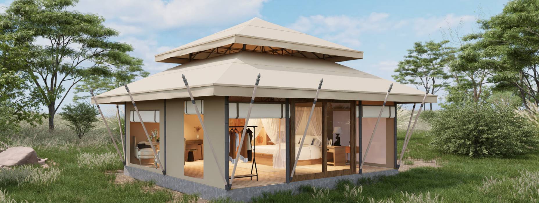 涞源县户外野奢帐篷